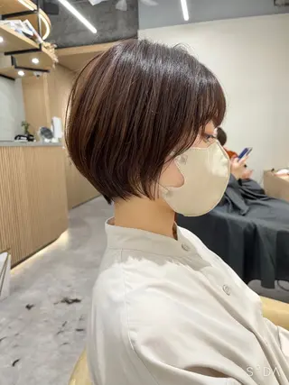 ショート レイヤー縮毛矯正 ささきすずね💗のヘアスタイル
