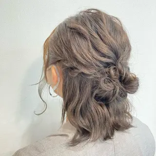 ミディアム カラー ヘアアレンジ ☁️hinako☁️ 1HAVANAのヘアスタイル