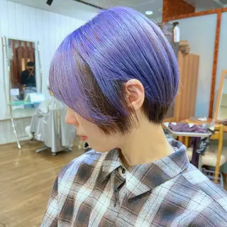 ショート カラー 癖毛救済✂️ボブ /髪質改善ストレートのヘアスタイル