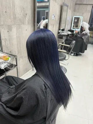 ロング カラー メンズ ☁️かずき☁️青.紫 推し活カラー💫のヘアスタイル