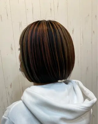 ショート カラー ヘアカラー&縮毛矯正 STAR☆RIVERのヘアスタイル