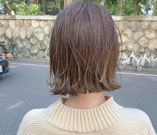 ミディアム カラー パーマ ヒナ/酸性ストレート ・艶カラー🌿のヘアスタイル