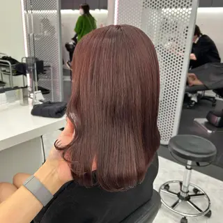 セミロング カラー ヘアアレンジ mai🍑暖色カラー /レイヤー💖のヘアスタイル