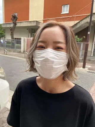 ショート カラー 田中 あやなのヘアスタイル