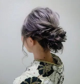 セミロング ヘアアレンジ Hair&Make  Delight*のヘアスタイル