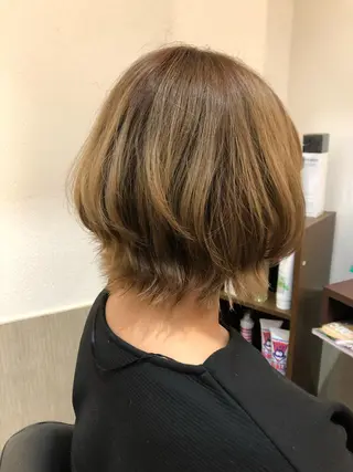 ショート 谷口ゆめ/縮毛矯正/ 大人女子/眉ワックスのヘアスタイル