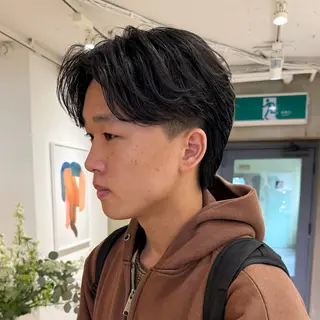 ミディアム メンズ シャドウパーマ 田形清流のヘアスタイル