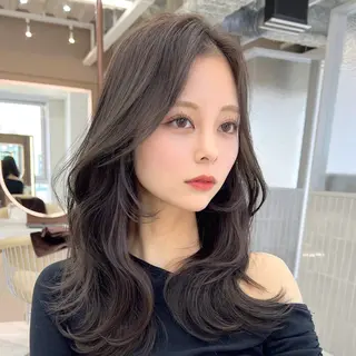 ロング カラー レイヤー|縮毛矯正 |韓国ボブ|岡田洸太のヘアスタイル