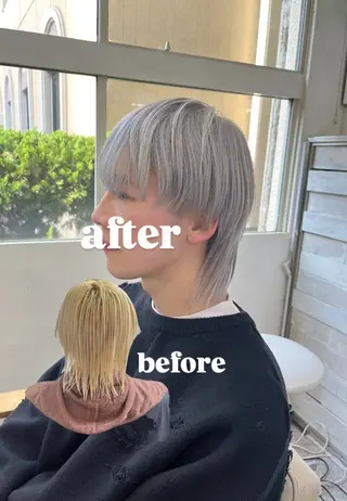 ショート エクステ ハイトーン 💭黒崎ハルカのヘアスタイル