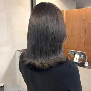 ミディアム カラー パーマ ヘアアレンジ メンズ キッズ ネイル マツエク・マツパ アイブロウ 前川 朋香のヘアスタイル