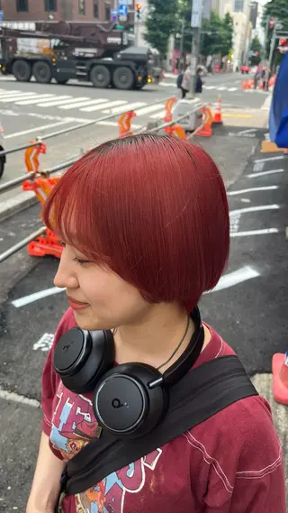 ショート カラー レイヤーカット/ ナカジのヘアスタイル