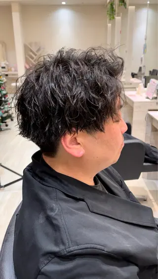 パーマ メンズ メンズパーマ 国安晃平のヘアスタイル