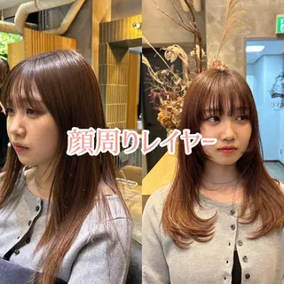 ロング 縮毛矯正・似合わせ タナカ レイヤのヘアスタイル