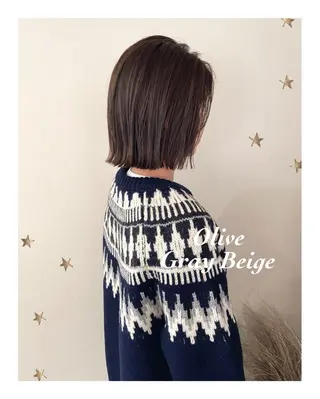 ミディアム カラー 市川 千夏のヘアスタイル