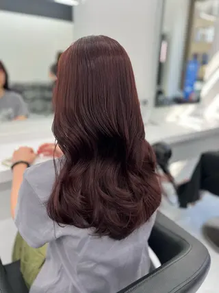セミロング カラー 💖似合わせカラー レイヤー💖縮毛矯正のヘアスタイル