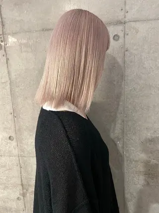 ミディアム カラー ハイトーン/韓国ヘア /艶髪  CHIYOのヘアスタイル