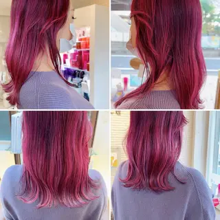 セミロング カラー 牧野 由香のヘアスタイル