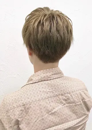 ショート カラー パーマ ヘアアレンジ メンズ 山本 史奈のヘアスタイル
