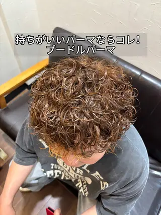 ミディアム パーマ メンズ 朝セット楽！指名多数 メンズ特化/黒部由徒のヘアスタイル