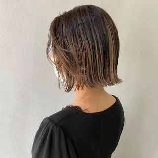 ショート カラー ボブ/マンツーマン ミヒラケイタのヘアスタイル