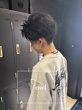 ショート ヘアアレンジ メンズ メンズ専門 美容師✨ アメ村 堀江颯瑛のヘアスタイル