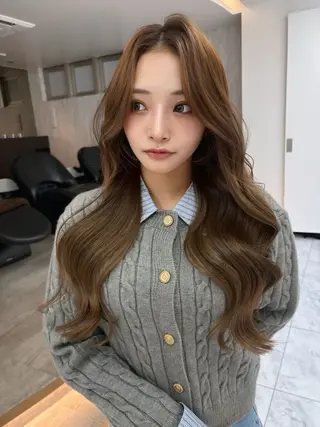 ロング カラー 北九州①の艶髪師♥️ ♣️♦️♠️翔大のヘアスタイル