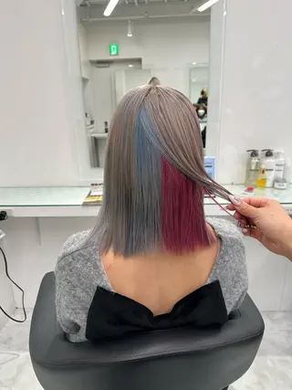 セミロング カラー ❄最強かわいいカラー ❄️MINA❄️のヘアスタイル