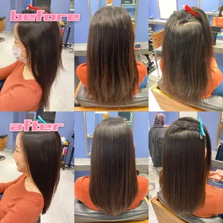 ロング パーマ ブリーチ縮毛矯正/ デサキ ショウヘイのヘアスタイル