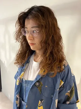 ミディアム スタジオノル パーマ🌀あやなのヘアスタイル
