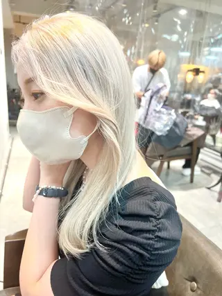 セミロング カラー ヘアアレンジ 🌈インナーカラー ‘ショウマ’🌈のヘアスタイル