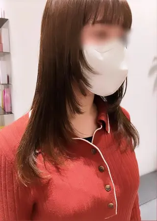 ロング サキ🤍ハイトーン 🩰くびれ巻きヘアのヘアスタイル