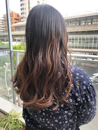 ロング メンズパーマ、カラー 大募集村上莉奈のヘアスタイル