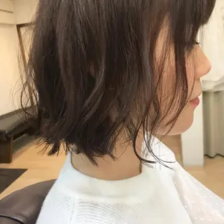 ショート カラー クニモトハルナ ボブ/柔らかカラーのヘアスタイル