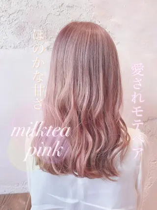 セミロング 韓国風ヘア✻透明感 カラー✻yukaのヘアスタイル