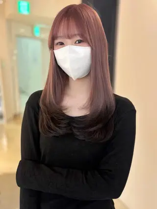 セミロング 札幌美容室♡西塔 瑠音🎀のヘアスタイル
