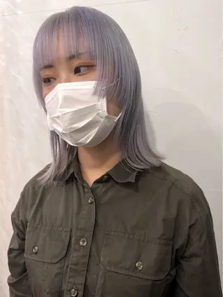 ミディアム ブリーチ/デザイン/ Rurikaのヘアスタイル