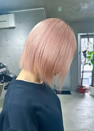 ショート カラー 名古屋のピンク好き かずくん🦩のヘアスタイル