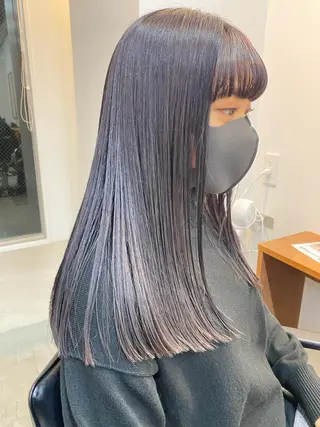 セミロング カラー 砂原 ひよりのヘアスタイル