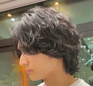 セミロング パーマ ヘアアレンジ メンズ fifth 石川 凪のヘアスタイル