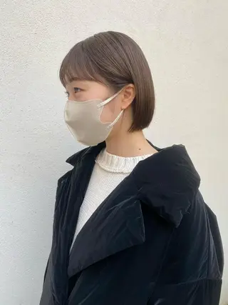 ショート カラー ボブ/ミニボブ 透明感カラーkadoのヘアスタイル
