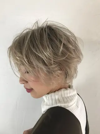 ショート カラー パーマ AnFye forprcoのヘアスタイル