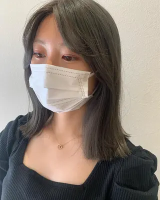 ミディアム カラー hub hair レイヤー/透明感のヘアスタイル