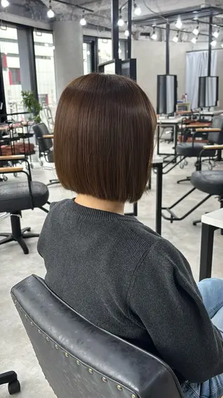 ミディアム カラー 透明感カラー×顔周り カットhinata♡のヘアスタイル
