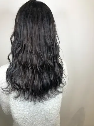 セミロング カラー 鍵谷 公宏のヘアスタイル