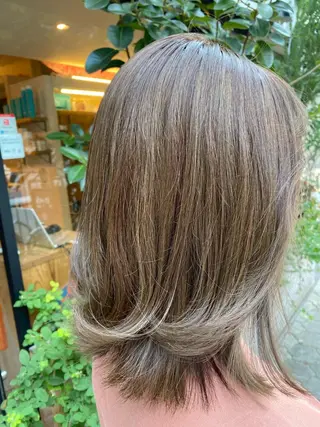 ミディアム カラー 髪質改善 大内翔太のヘアスタイル