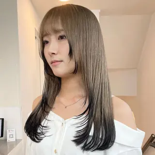 ロング カラー ハイトーン×レイヤー ／遠藤将太のヘアスタイル