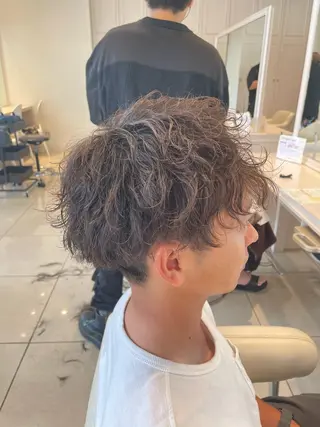 メンズ 白髪ぼかしデザイン ハイライト/宮本純登のヘアスタイル