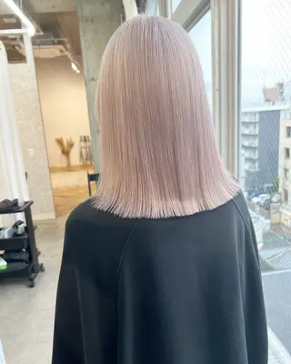 ミディアム カラー ヘアアレンジ lani ブリーチ /ダブルカラーのヘアスタイル