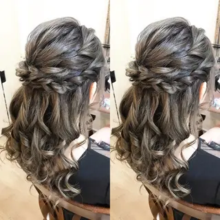 ミディアム ヘアアレンジ キッズ 早朝✨ヘアセット 着付け/清水玲歌のヘアスタイル