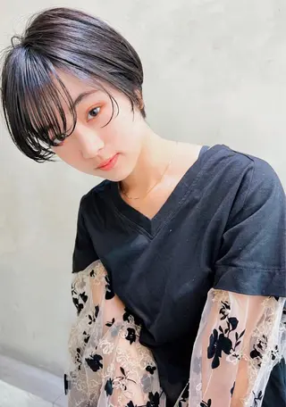 ショート 韓国/レイヤーカット 顔周り/廣瀬達哉のヘアスタイル